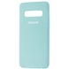 Чехол Silicone Cover Full Protective (AA) для Samsung Galaxy S10+ Синий / Navy blue