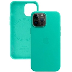 Шкіряний чохол Leather Case (AA) with MagSafe для Apple iPhone 14 Pro Max (6.7"), Ice