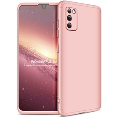 Пластиковая накладка GKK LikGus 360 градусов (opp) для Samsung Galaxy A02s Розовый / Rose Gold