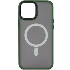 TPU+PC чохол Metal Buttons with MagSafe для Apple iPhone 15 Pro (6.1"), Зелений