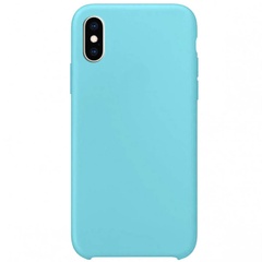 Чехол Silicone Case without Logo (AA) для Apple iPhone XS Max (6.5") Голубой / Ice Blue