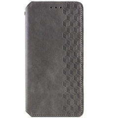 Шкіряний чохол книжка GETMAN Cubic (PU) для Samsung Galaxy S23 FE, Сірий