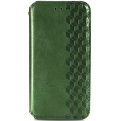Кожаный чехол книжка GETMAN Cubic (PU) для Xiaomi Redmi Note 10 5G / Poco M3 Pro Зеленый