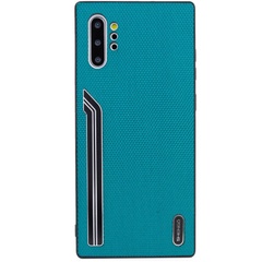 TPU чехол SHENGO Textile series для Samsung Galaxy Note 10 Plus Зеленый