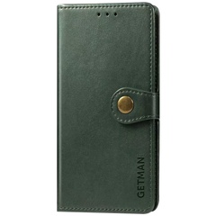 Кожаный чехол книжка GETMAN Gallant (PU) для Samsung Galaxy A21s Зеленый