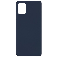 Чехол Silicone Cover Full without Logo (A) для Xiaomi Mi 10 Lite Синий / Midnight blue
