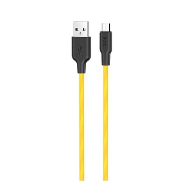 Дата кабель Hoco X21 Plus Silicone MicroUSB Cable (1m) Black / Yellow
