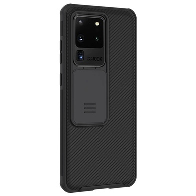 Карбоновая накладка Nillkin Camshield (шторка на камеру) для Samsung Galaxy S20 Ultra Черный / Black