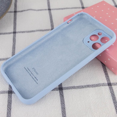 Чехол Silicone Case Full Camera Protective (AA) для Apple iPhone 14 Pro Max (6.7") Голубой / Lilac Blue