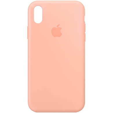 Чохол Silicone Case Full Protective (AA) для Apple iPhone X (5.8 ") / XS (5.8"), Оранжевый / Grapefruit
