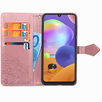 Кожаный чехол (книжка) Art Case с визитницей для Realme C15 / C12 Розовый