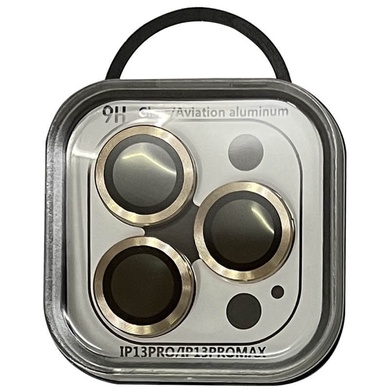 Защитное стекло Metal Classic на камеру (в упак.) для Apple iPhone 14 Pro (6.1") / 14 Pro Max (6.7") Золотой / Gold