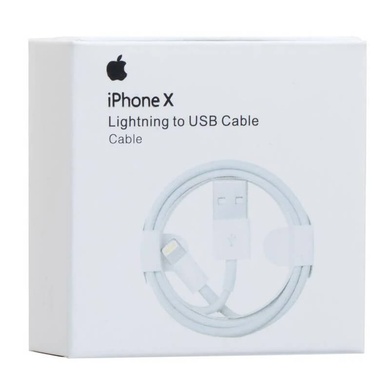 Дата кабель Foxconn для Apple iPhone USB to Lightning (AAA grade) (1m) (box, no logo), Білий