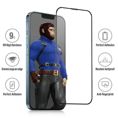 Защитное 2.5D стекло Blueo Corning Gorilla Glass для Apple iPhone 14 Pro (6.1") Черный