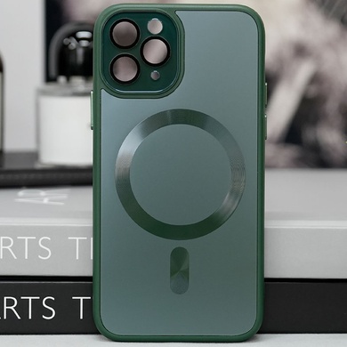Чехол TPU+Glass Sapphire Midnight with MagSafe для Apple iPhone 13 Pro Max (6.7") Зеленый / Forest green
