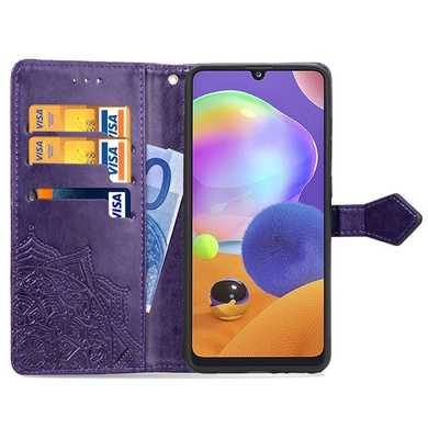 Шкіряний чохол (книжка) Art Case з візитницею для Samsung Galaxy A35, Фіолетовий