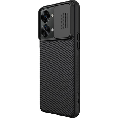 Карбонова накладка Nillkin Camshield (шторка на камеру) для OnePlus Nord 2T 5G, Чорний / Black