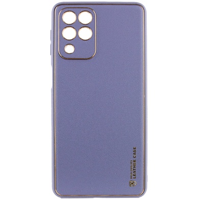 Кожаный чехол Xshield для Samsung Galaxy M33 5G Серый / Lavender Gray