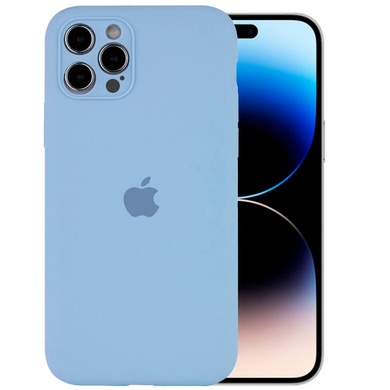 Чехол Silicone Case Full Camera Protective (AA) для Apple iPhone 14 Pro Max (6.7") Голубой / Lilac Blue