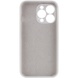 Чехол Silicone Case Full Camera Protective (AA) NO LOGO для Apple iPhone 15 Pro (6.1") Белый / White