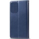 Кожаный чехол книжка GETMAN Gallant (PU) для ZTE Blade A72 Синий