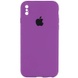 Чохол Silicone Case Square Full Camera Protective (AA) для Apple iPhone XS Max (6.5 "), Фіолетовий / Grape