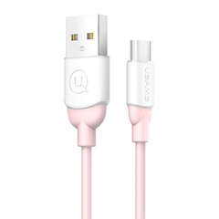 Дата кабель USAMS US-SJ247 Ice-cream series USB to MicroUSB (1m) Розовый