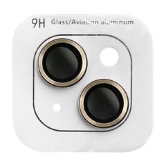 Защитное стекло Metal Classic на камеру (в упак.) для Apple iPhone 14 (6.1") / 14 Plus (6.7") Золотой / Gold