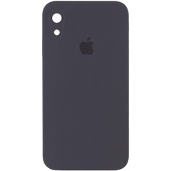Чехол Silicone Case Square Full Camera Protective (AA) для Apple iPhone XR (6.1") Серый / Dark Gray
