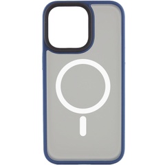 TPU+PC чохол Metal Buttons with MagSafe для Apple iPhone 15 Pro (6.1"), Синій