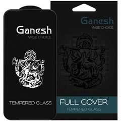 Защитное стекло Ganesh (Full Cover) для Apple iPhone 13 / 13 Pro / 14 (6.1") Черный