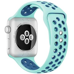 Силіконовий ремінець Sport+ для Apple watch 42mm / 44mm, marine green/ blue