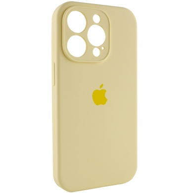 Чехол Silicone Case Full Camera Protective (AA) для Apple iPhone 14 Pro Max (6.7") Желтый / Mellow Yellow