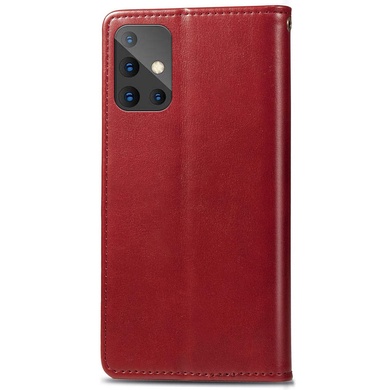 Шкіряний чохол книжка GETMAN Gallant (PU) для Samsung Galaxy A51, Червоний