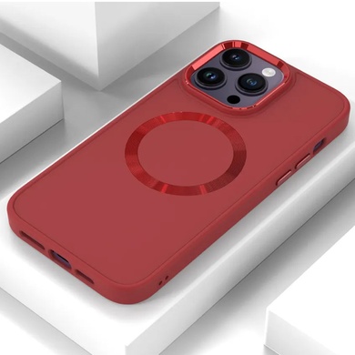 TPU чехол Bonbon Metal Style with MagSafe для Apple iPhone 14 Pro (6.1") Красный / Red