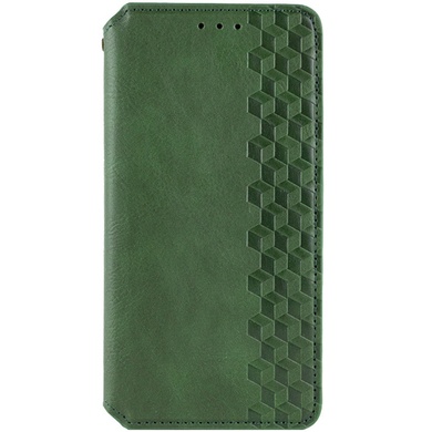 Шкіряний чохол книжка GETMAN Cubic (PU) для Samsung Galaxy S21 FE, Зелений