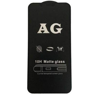 Защитное стекло 2.5D CP+ (full glue) Matte для Apple iPhone 12 Pro / 12 (6.1") Черный