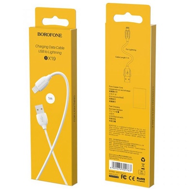 Дата кабель Borofone BX19 USB to Lightning (1m), Білий