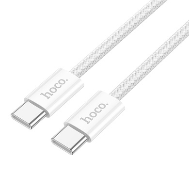 Дата кабель Hoco X104 Source 60W Type-C to Type-C (1m), White