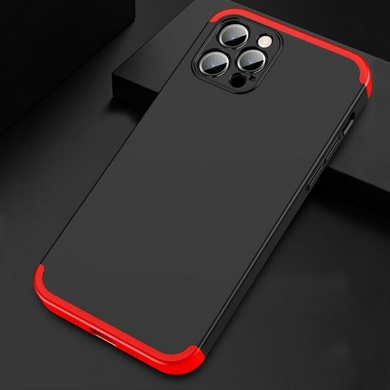 Пластиковая накладка GKK LikGus 360 градусов (opp) для Apple iPhone 12 Pro Max (6.7") Черный / Красный