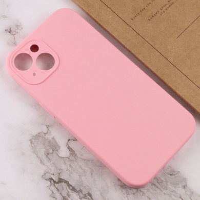 Чехол Silicone Case Full Camera Protective (AA) NO LOGO для Apple iPhone 14 (6.1") Розовый / Light pink