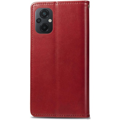 Кожаный чехол книжка GETMAN Gallant (PU) для Xiaomi Poco M5 Красный