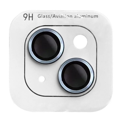 Захисне скло Metal Classic на камеру (в упак.) для Apple iPhone 15 (6.1") / 15 Plus (6.7"), Блакитний / Light Blue