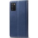 Кожаный чехол книжка GETMAN Gallant (PU) для Samsung Galaxy A03s Синий