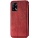 Кожаный чехол книжка GETMAN Cubic (PU) для Oppo A74 4G Красный