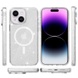 Чехол TPU Galaxy Sparkle (MagFit) для Apple iPhone 15 (6.1") Clear+Glitter
