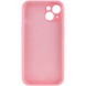 Чехол Silicone Case Full Camera Protective (AA) NO LOGO для Apple iPhone 14 (6.1") Розовый / Light pink