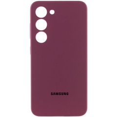 Чохол Silicone Cover Lakshmi Full Camera (AAA) with Logo для Samsung Galaxy S24, Бордовый / Plum