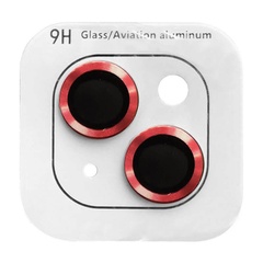 Захисне скло Metal Classic на камеру (в упак.) для Apple iPhone 14 (6.1") / 14 Plus (6.7"), Червоний / Red