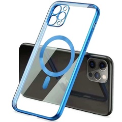 TPU чехол Glossy Plating with Magnetic Safe для Apple iPhone 12 Pro (6.1") Голубой